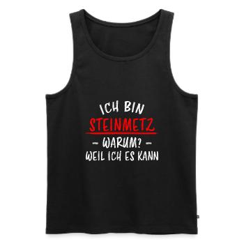 Steinmetz Lustiger Spruch Steinbildhauer Geschenk - Männer Premium Bio Tank Top - Schwarz - Vorne - Michal (187cm)