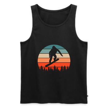 Snowboarding gift idea for snowboarders Snowboar - Men's Premium Organic Tank Top - black - Front - Michal (187cm)
