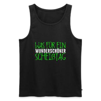 Was Für Ein Wunderschöner Scheißtag Langschläfer - Männer Premium Bio Tank Top - Schwarz - Vorne - Michal (187cm)