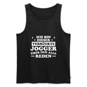 Jogger Laufen Lustiger Spruch Joggen Geschenk - Männer Premium Bio Tank Top - Schwarz - Vorne - Michal (187cm)