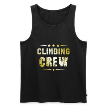 Climbing Crew - Men's Premium Organic Tank Top - black - Front - Michal (187cm)