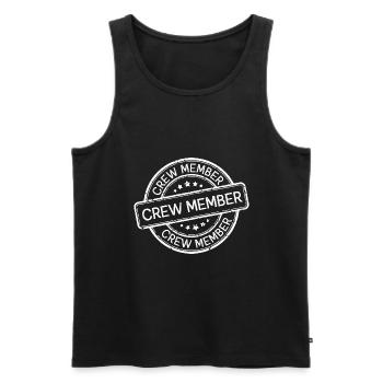 Crew Mitglied - Männer Premium Bio Tank Top - Schwarz - Vorne - AI Model Male 178 light (178cm)