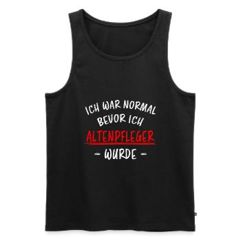 Altenpfleger Beruf Lustiger Spruch Pflege Geschenk - Männer Premium Bio Tank Top - Schwarz - Vorne - Michal (187cm)