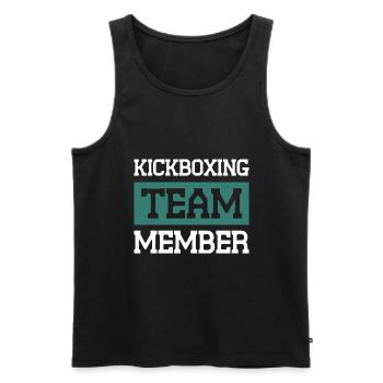 Kickboxing Team - Men's Premium Organic Tank Top - black - Front - AI Model Male 178 light (178cm)