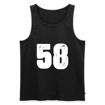 58 Number jersey - Men's Premium Organic Tank Top - black - Front - Michal (187cm)
