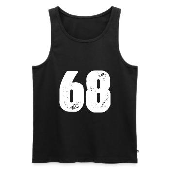 68 Maillot numéro - Débardeur bio Premium Homme - noir - Devant - Michal (187cm)