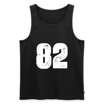 82 Number jersey - Men's Premium Organic Tank Top - black - Front - Michal (187cm)