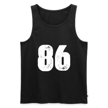 86 Number jersey - Men's Premium Organic Tank Top - black - Front - Michal (187cm)