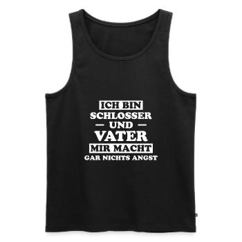 Schlosser Beruf Lustiger Spruch Schlosser Geschenk - Männer Premium Bio Tank Top - Schwarz - Vorne - Michal (187cm)
