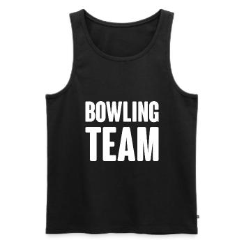 Bowling Team - Männer Premium Bio Tank Top - Schwarz - Vorne - AI Model Male 178 light (178cm)