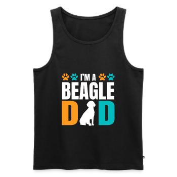 I'm A Beagle Dad - Men's Premium Organic Tank Top - black - Front - AI Model Male 178 light (178cm)