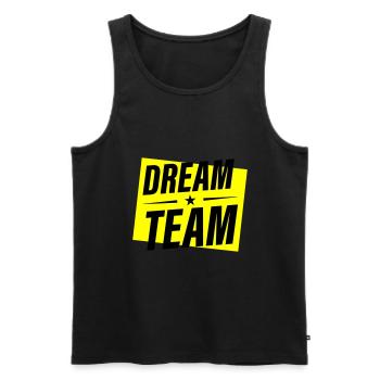 Dream Team - Men's Premium Organic Tank Top - black - Front - Michal (187cm)