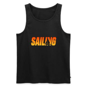 segeln - Männer Premium Bio Tank Top - Schwarz - Vorne - Michal (187cm)