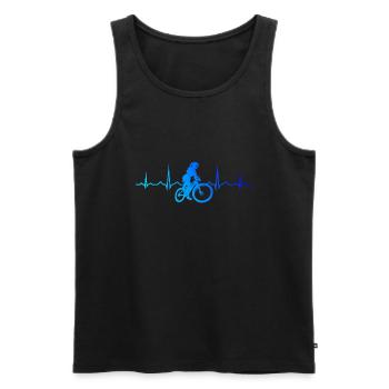VTT Hommes Femmes Cyclisme VTT - Débardeur bio Premium Homme - noir - Devant - Michal (187cm)