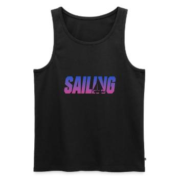 Segeln - Männer Premium Bio Tank Top - Schwarz - Vorne - Michal (187cm)