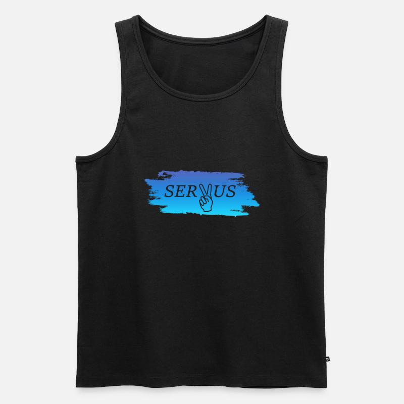 Servus, Bayern - Männer Premium Bio Tank Top - Schwarz