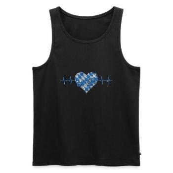 Bayern Oberbayern Minga Bavaria - Männer Premium Bio Tank Top - Schwarz - Vorne - AI Model Male 178 light (178cm)