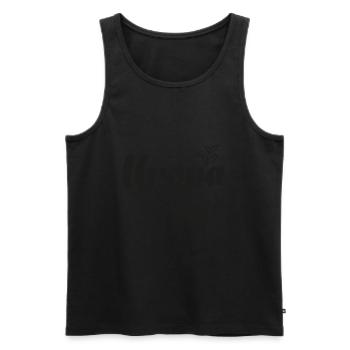 Du wirst Uropa 2022 Baby Schwangerschaft verkünden - Männer Premium Bio Tank Top - Schwarz - Vorne - Michal (187cm)