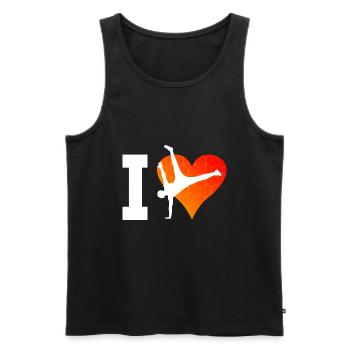 Bgirl Break Dance Femmes Hiphop Breakdance - Débardeur bio Premium Homme - noir - Devant - AI Model Male 178 light (178cm)