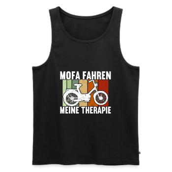 Mofa Moped Rollerfahrer Roller - Männer Premium Bio Tank Top - Schwarz - Vorne - Michal (187cm)