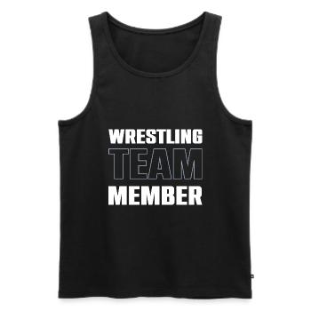 Wrestling Team - Men's Premium Organic Tank Top - black - Front - Michal (187cm)
