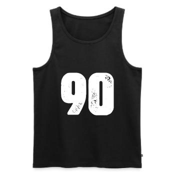 90 Number jersey - Men's Premium Organic Tank Top - black - Front - Michal (187cm)