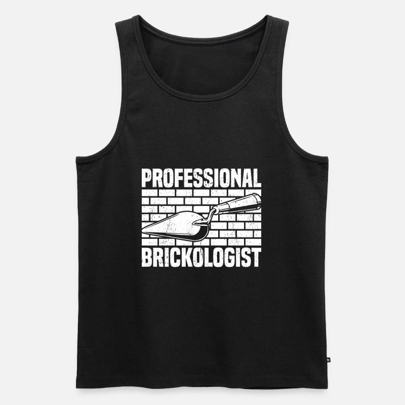 Bricklayer Brick Layer Brickmason Mason - Men's Premium Organic Tank Top - black