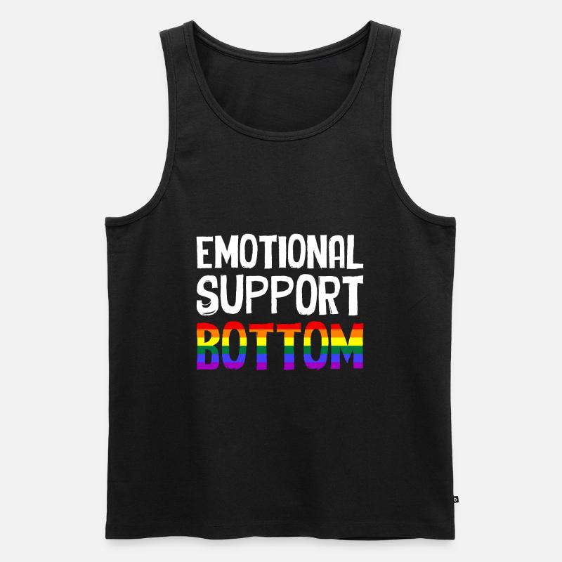 Emotional Support Bottom - Männer Premium Bio Tank Top - Schwarz