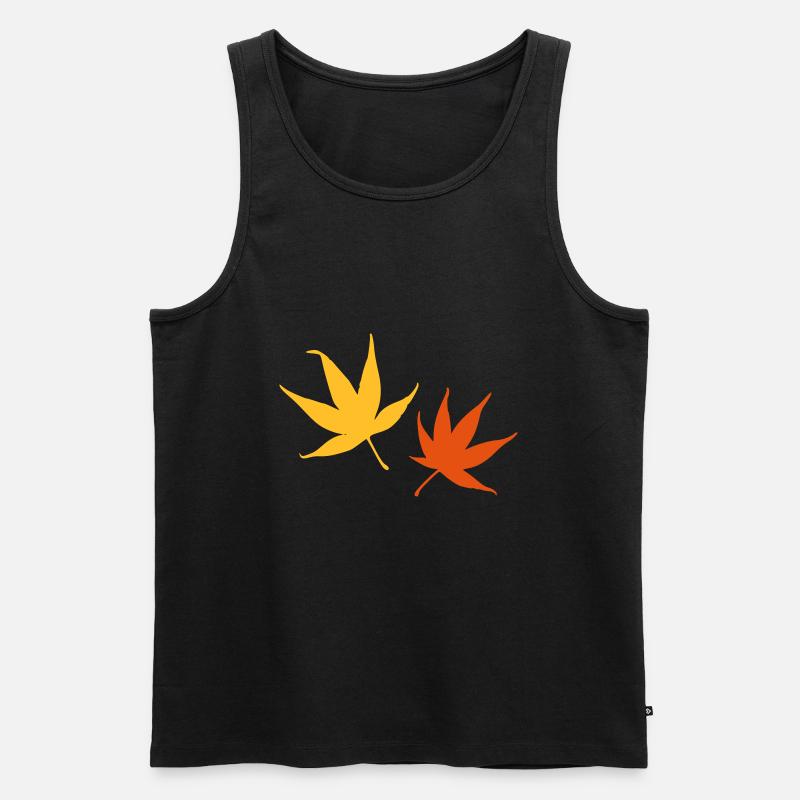 Herbstlaub - Männer Premium Bio Tank Top - Schwarz