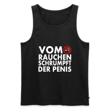 Vom rauchen schrumpft der penis - Männer Premium Bio Tank Top - Schwarz - Vorne - Michal (187cm)