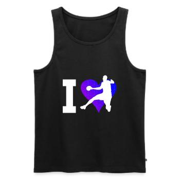 Joueuses de handball masculin Joueurs de handball Handballeurs - Débardeur bio Premium Homme - noir - Devant - Michal (187cm)