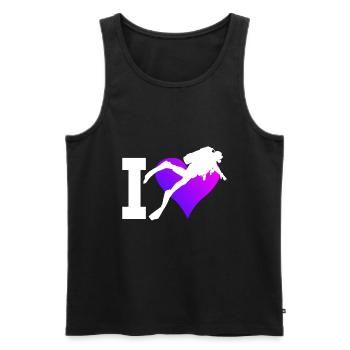 Diving Scuba Taucher Taucher Diver Free Dive - Men's Premium Organic Tank Top - black - Front - Michal (187cm)