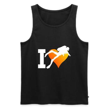 Scuba Diving Free Dive Diving Divers - Men's Premium Organic Tank Top - black - Front - Michal (187cm)