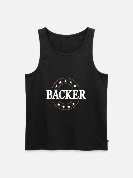 Bäcker Beruf - Männer Premium Bio Tank Top - Schwarz