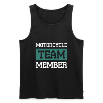 Motorcycle Team - Men's Premium Organic Tank Top - black - Front - Michal (187cm)