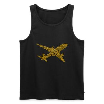 Flugzeug Buchstaben Namen Flugzeug phonetisches Al - Männer Premium Bio Tank Top - Schwarz - Vorne - AI Model Male 178 light (178cm)