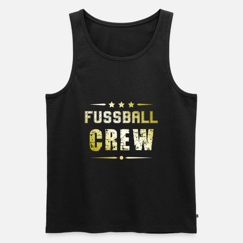 Fussball Crew - Männer Premium Bio Tank Top - Schwarz