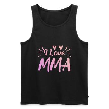 J’aime Mma - Débardeur bio Premium Homme - noir - Devant - Michal (187cm)