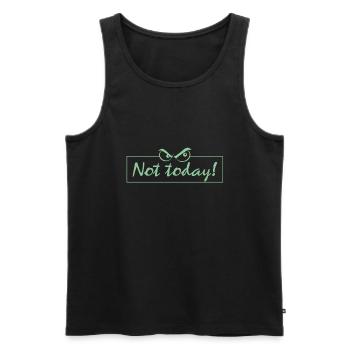 Not Today! - Männer Premium Bio Tank Top - Schwarz - Vorne - AI Model Male 178 light (178cm)