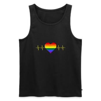 Lgbtq, Pride Month, Lgbt, Csd - Männer Premium Bio Tank Top - Schwarz - Vorne - Michal (187cm)