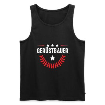 Gerüstbauer Beruf - Männer Premium Bio Tank Top - Schwarz - Vorne - Michal (187cm)