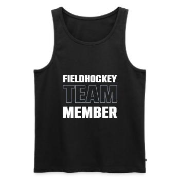 Équipe de hockey sur gazon - Débardeur bio Premium Homme - noir - Devant - Michal (187cm)