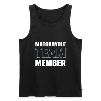 Équipe moto - Débardeur bio Premium Homme - noir - Devant - Michal (187cm)