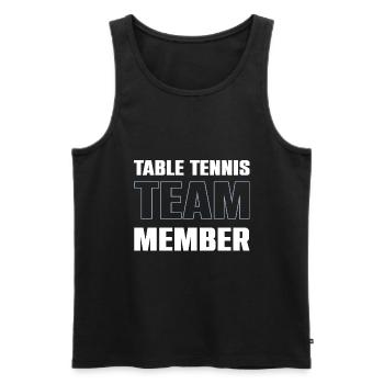 Table Tennis Team - Männer Premium Bio Tank Top - Schwarz - Vorne - Michal (187cm)