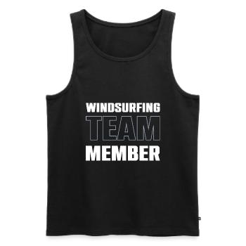 Windsurfing Team - Männer Premium Bio Tank Top - Schwarz - Vorne - Michal (187cm)