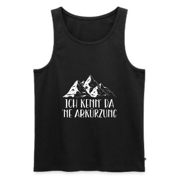 Wandern Geschenk Für Wanderer Berge Trekking - Männer Premium Bio Tank Top - Schwarz - Vorne - Michal (187cm)