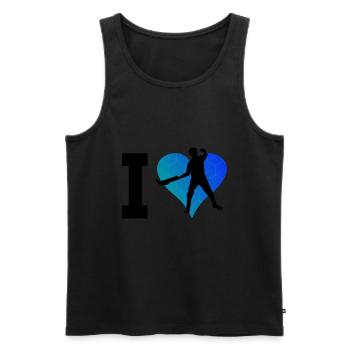 Basque Pelota Pelota Pelota vasca Jai Alai - Männer Premium Bio Tank Top - Schwarz - Vorne - AI Model Male 178 light (178cm)