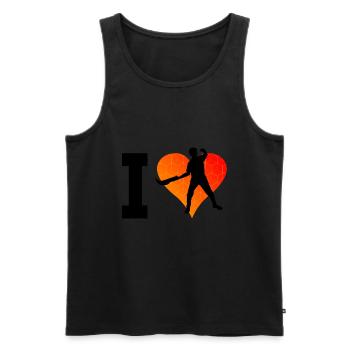 Men Basque Pelota Pelota Jai Alai Pelota vasca - Men's Premium Organic Tank Top - black - Front - Michal (187cm)