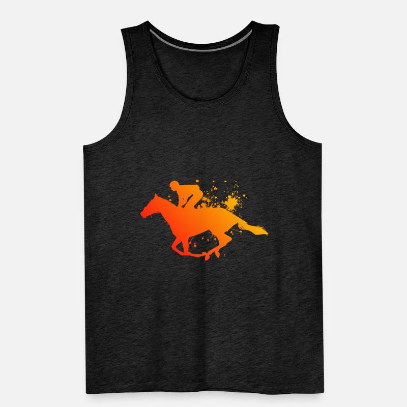Courses d’équitation Cavaliers de saut d’obstacles Débardeur bio Premium Homme