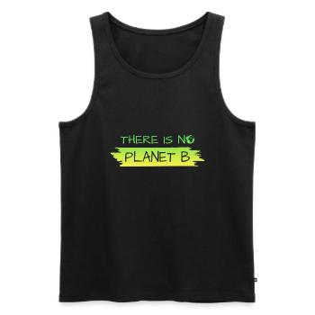 There is no Planet B - Männer Premium Bio Tank Top - Schwarz - Vorne - Michal (187cm)